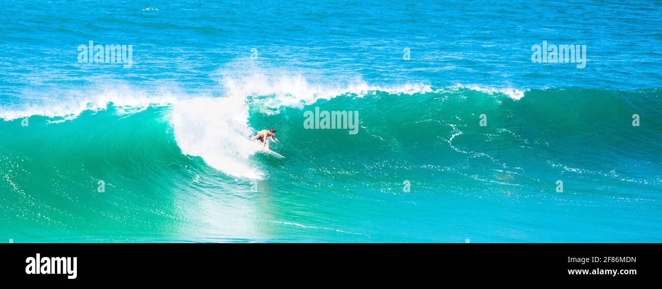 Person surfing in the sea on a sunny day Stock Photo - Alamy