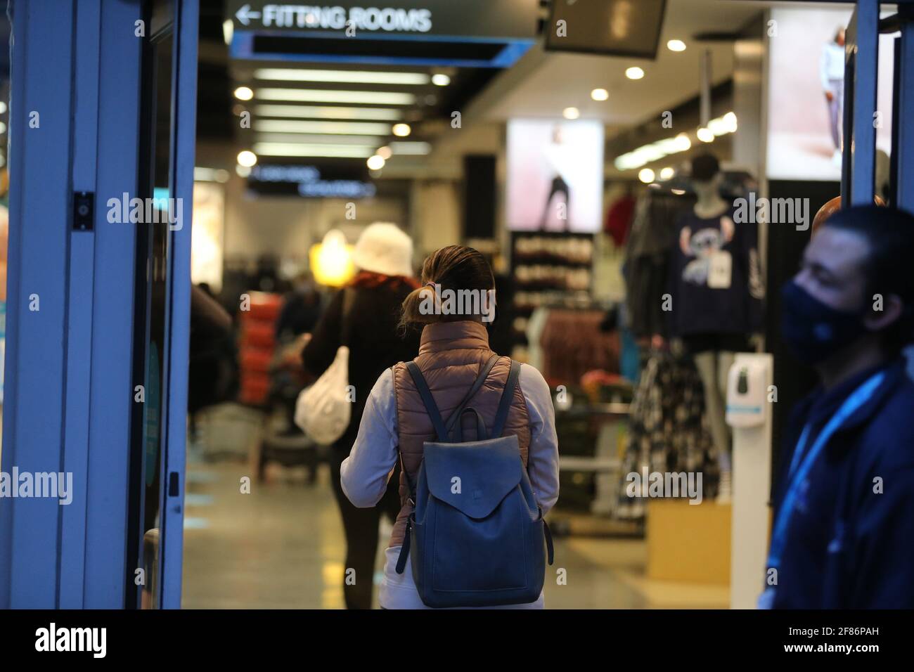 London, England, UK. 12th Apr, 2021. Customers shop in a nonessential