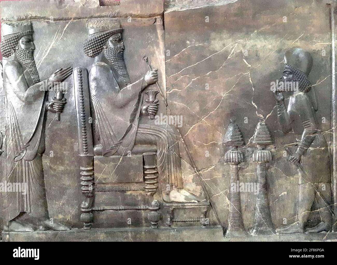 6844. Relief of the Achamenid empire, King Xerxes the great ruled from 486 to 465 BC. Stock Photo