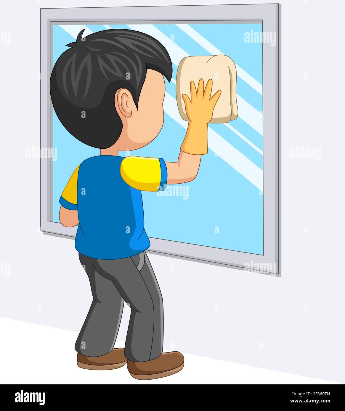 Window cleaner cartoon hi-res stock photography and images - Alamy