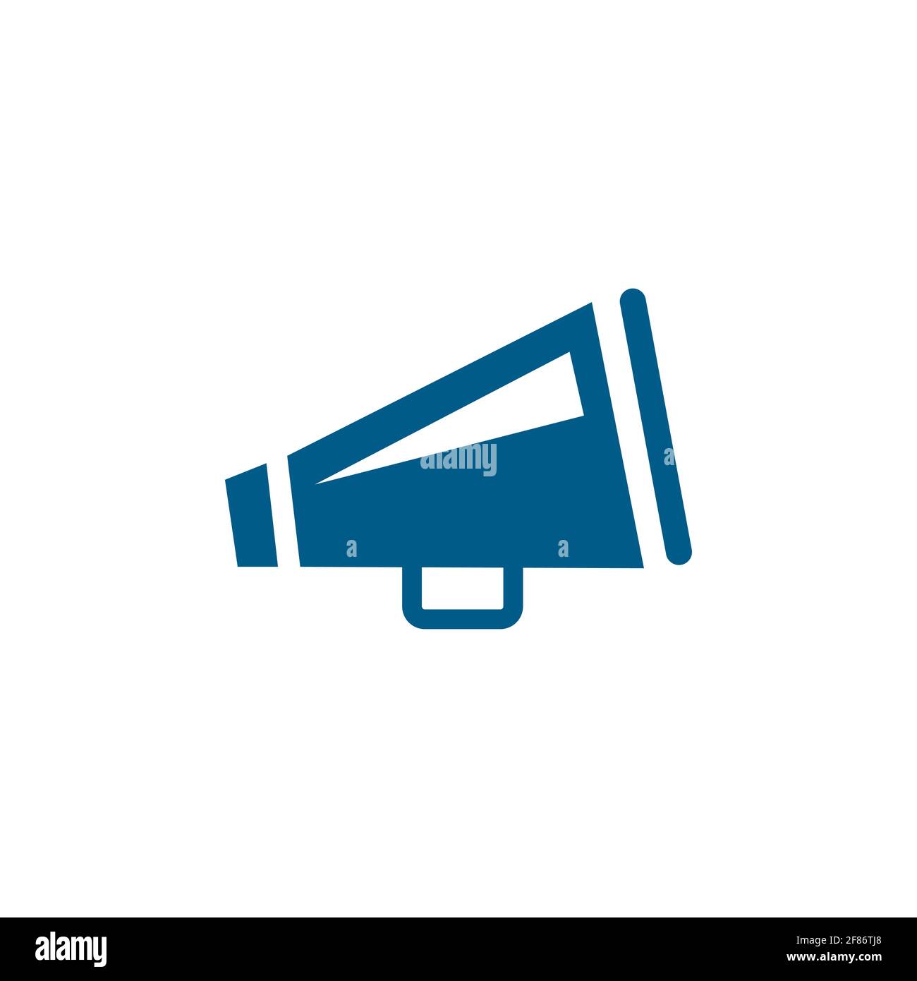 Megaphone Blue Icon On White Background. Blue Flat Style Vector ...