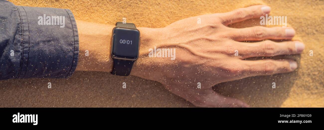 A timer with a countdown to climate change. Desert timer. Global