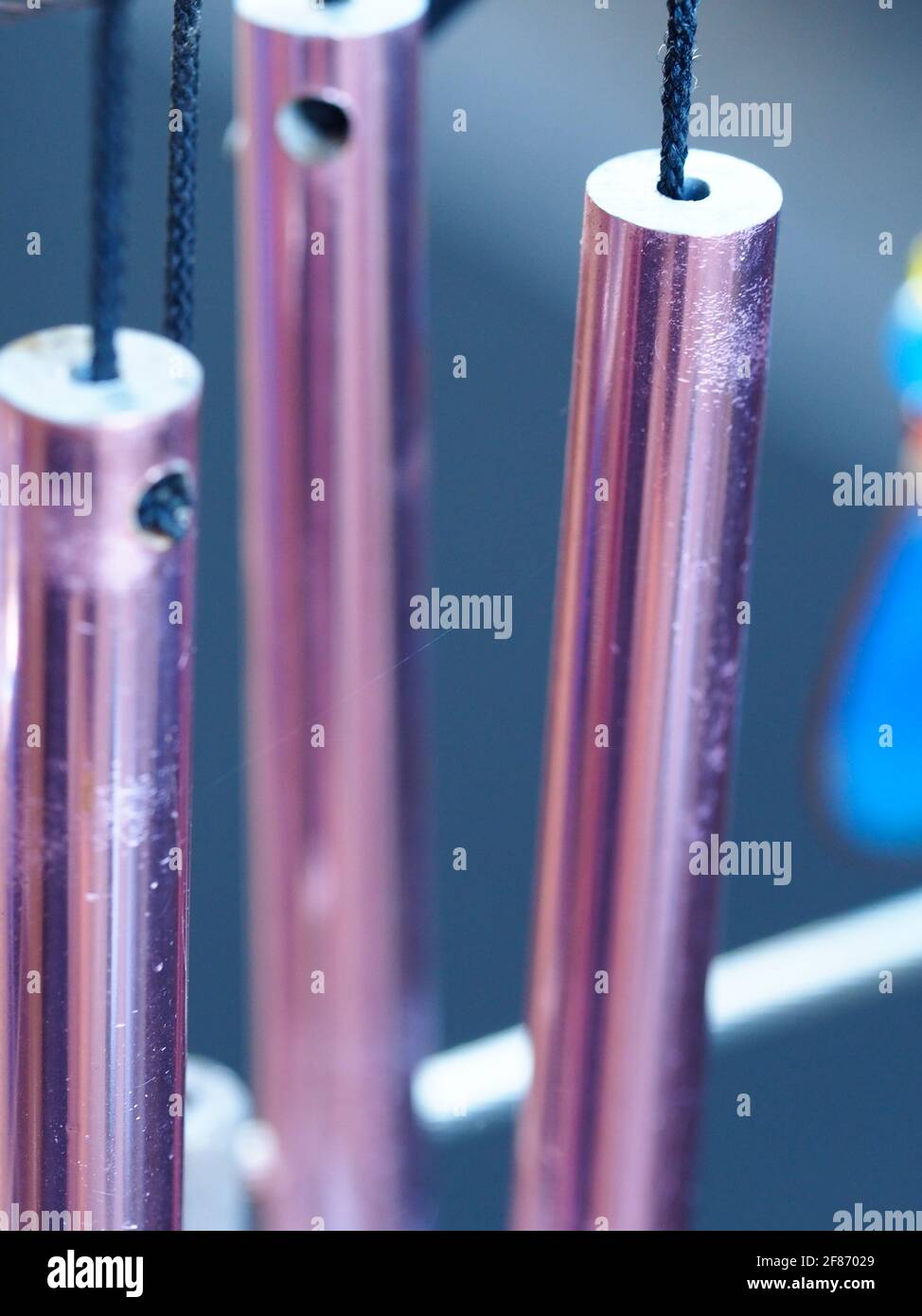 Copper wind chimes Stock Photo Alamy