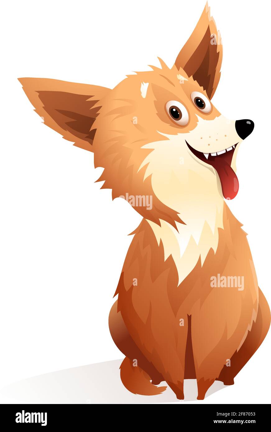 Smiling Playful Dog or Puppy Mascot Stock Vector