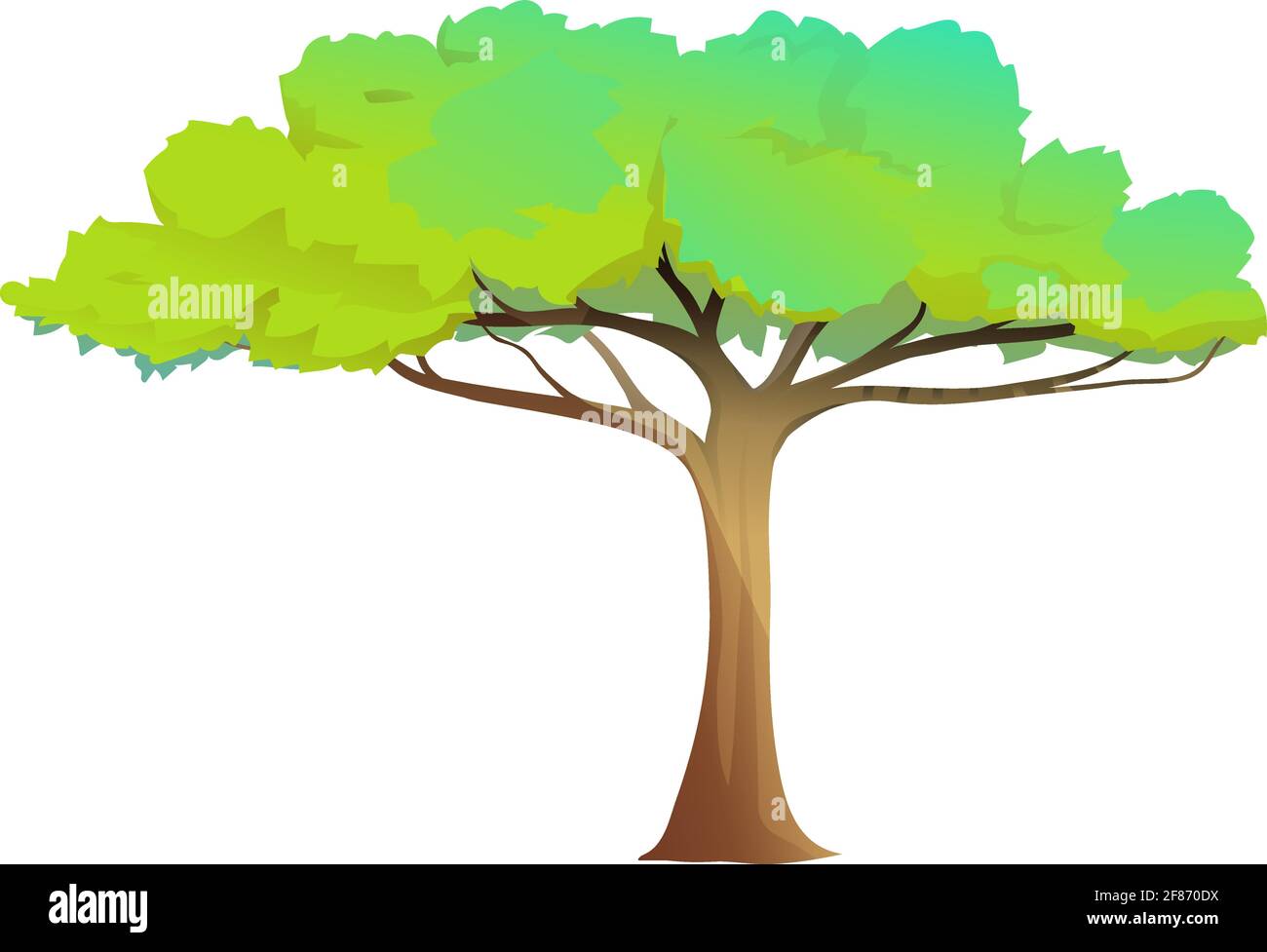 Cute Cartoon African Tree Clipart Stock Vector Image & Art Alamy
