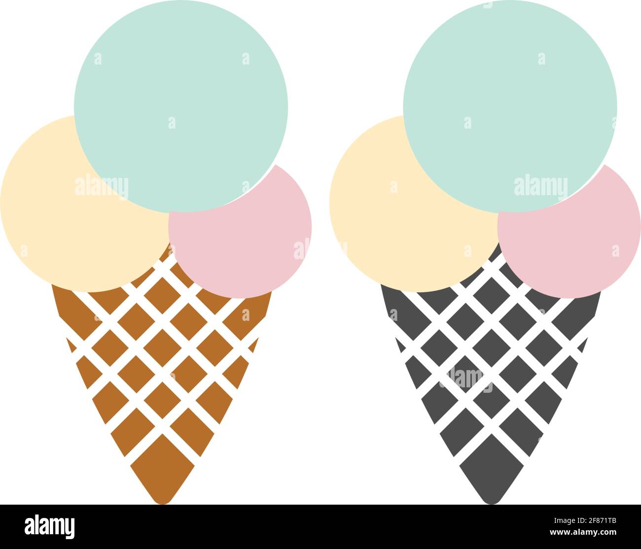 Ice cream logo icon design  vector template Stock Vector