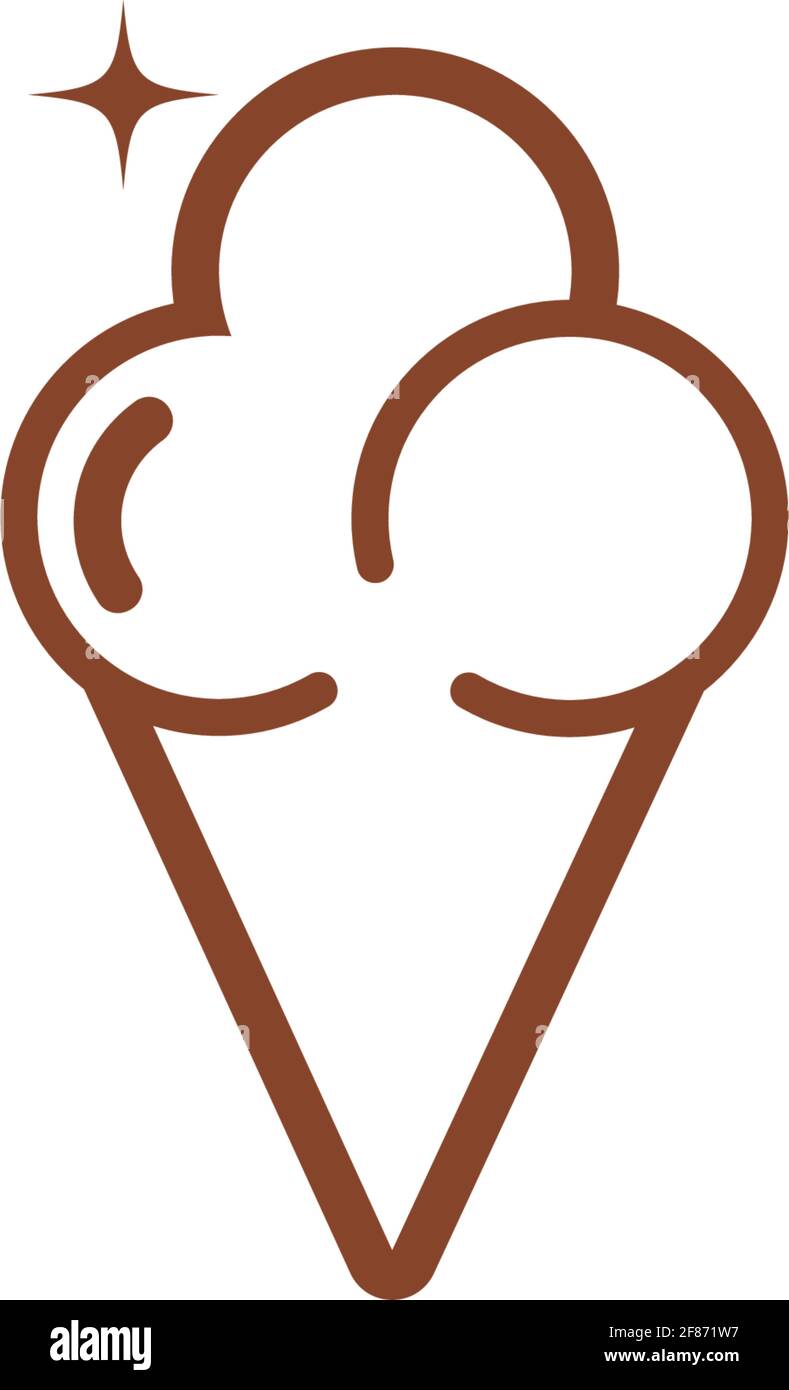 Ice cream logo icon design  vector template Stock Vector
