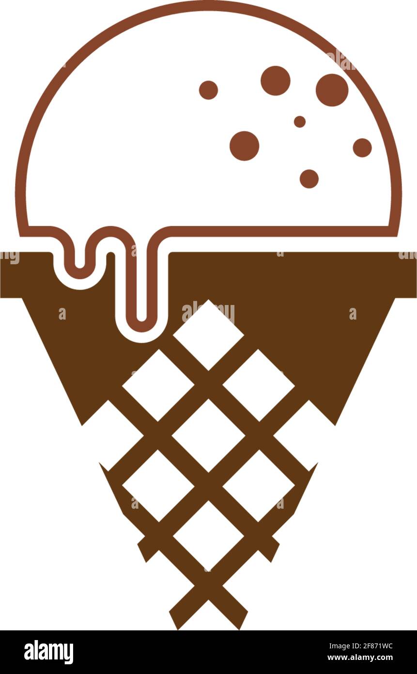 Ice cream logo icon design  vector template Stock Vector