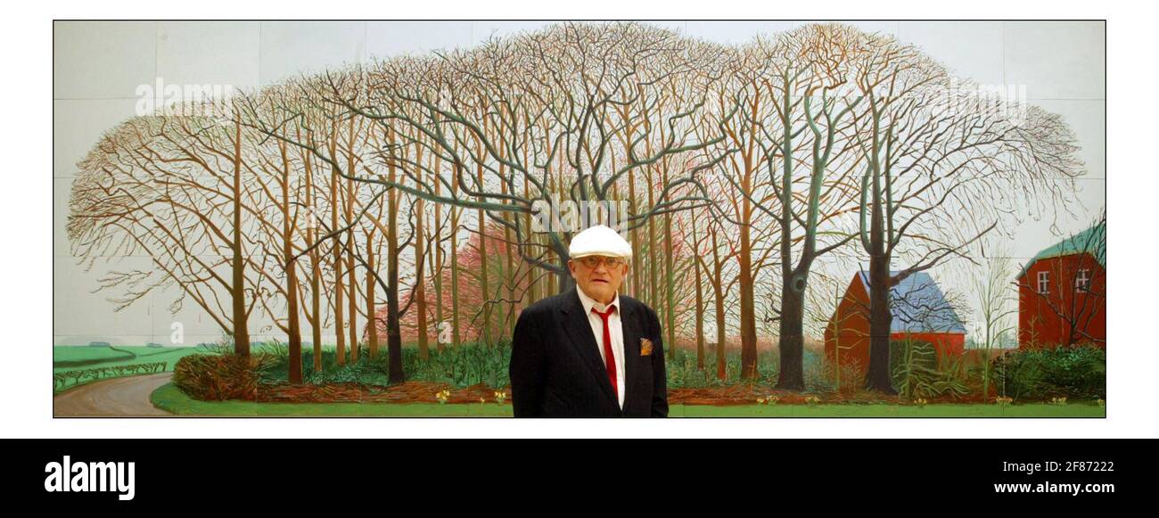 British Artist David Hockney Stands Before His Work Bigger Trees Near british-artist-david-hockney-stands-before-his-work-bigger-trees-near
