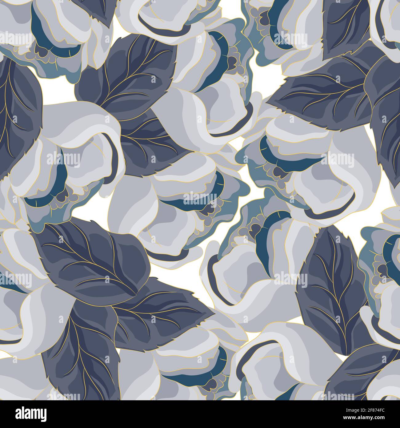 Seamless Floral Vintage Vector Background Stock Vector Image & Art - Alamy