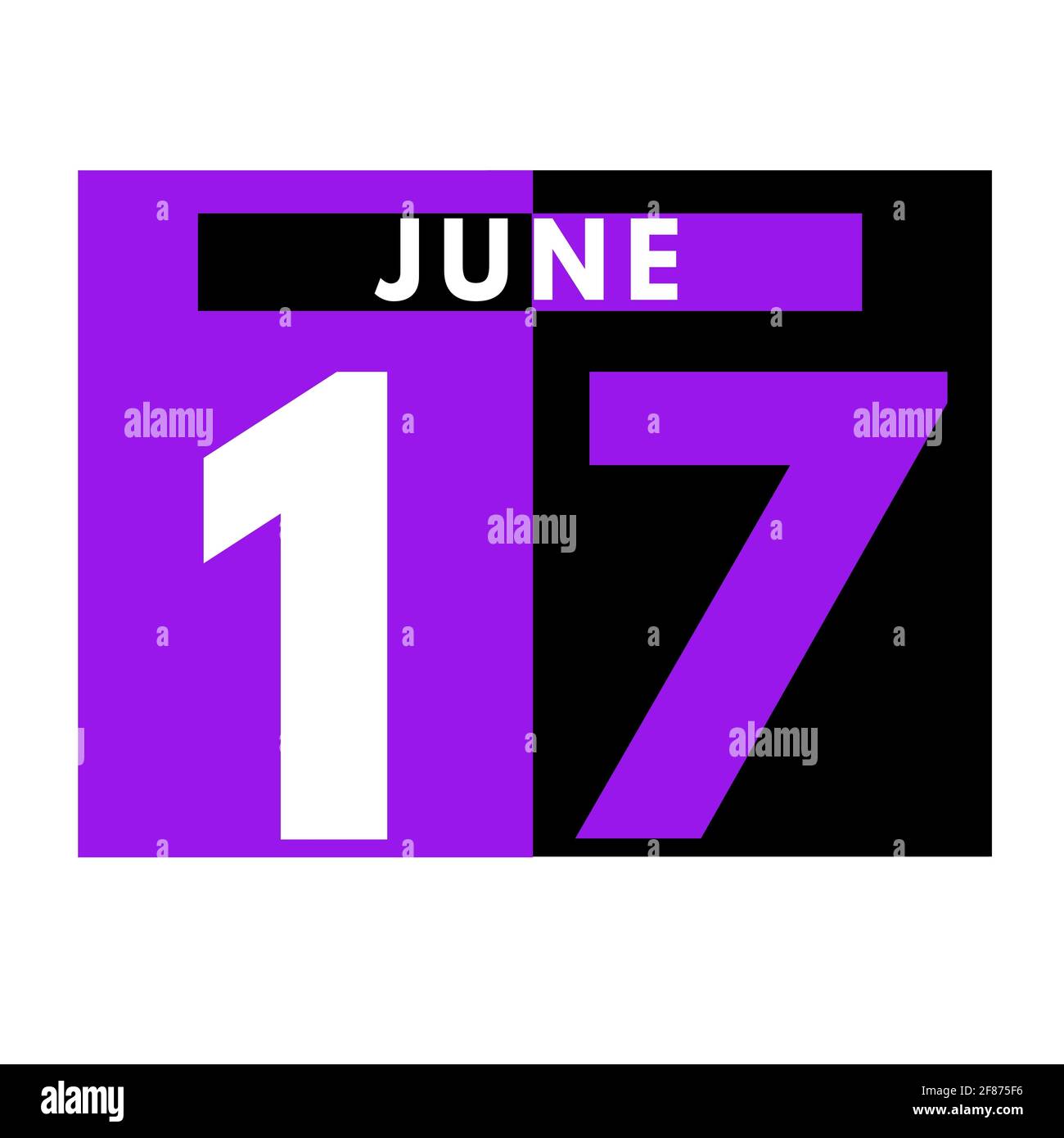 June 17 . Modern daily calendar icon .date ,day, month .calendar for ...