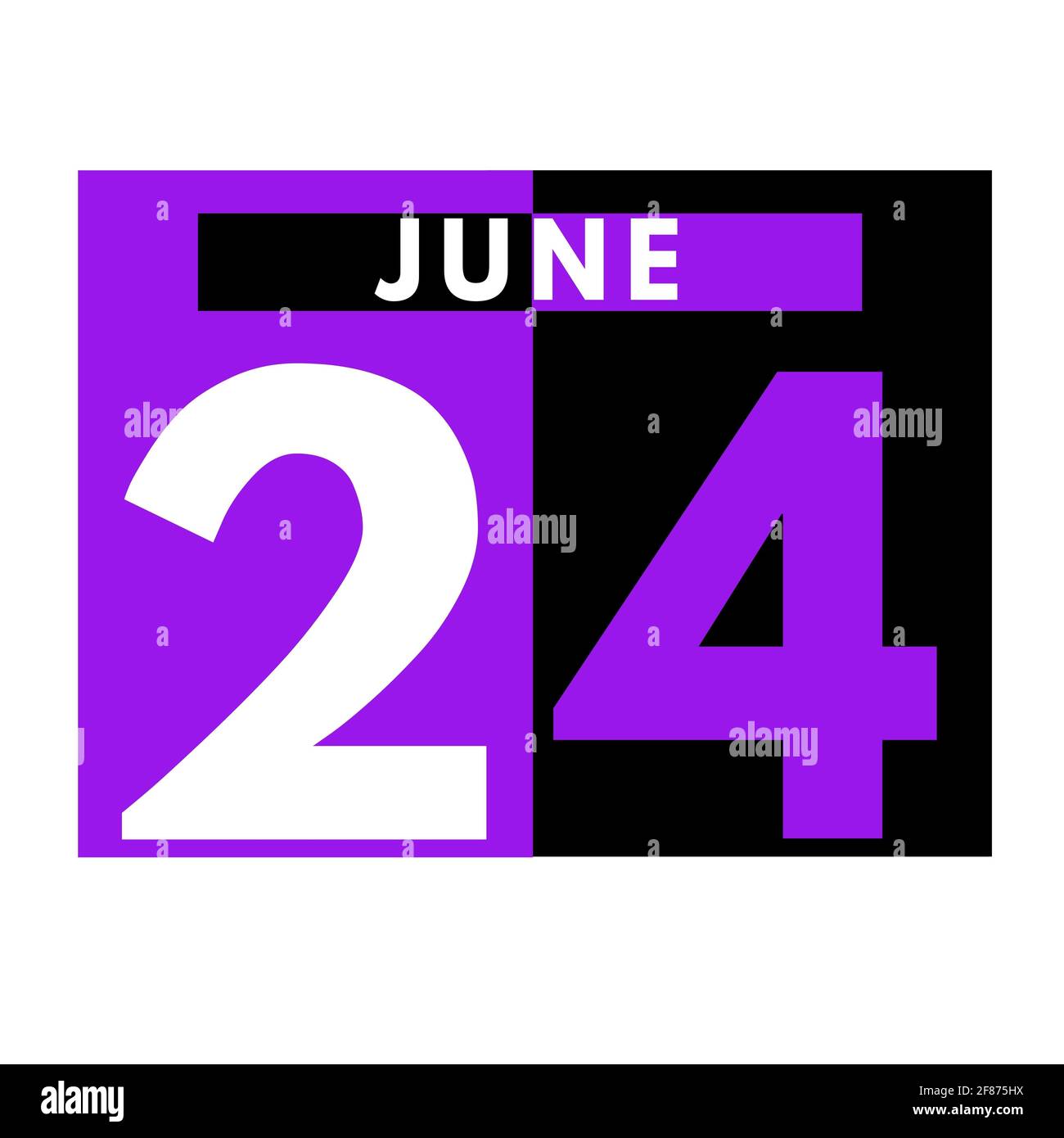 June 24 modern daily calendar icon date day month calendar for