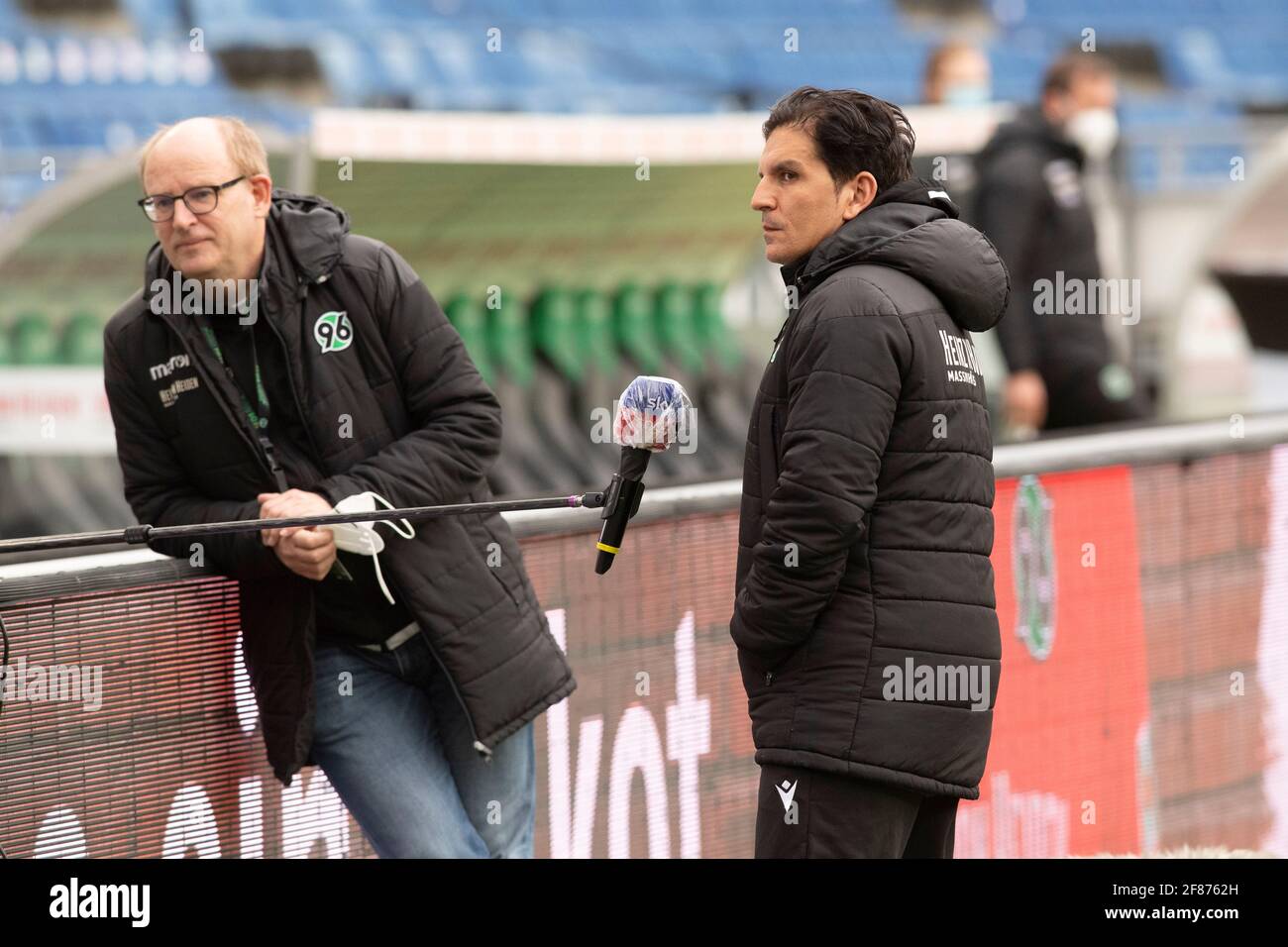 coach Kenan KOCAK (H) in the Sky Sport interview before the game Soccer 2.  Bundesliga, 25th matchday, Hanover 96 (H) - Kickers Wurzburg (WUE) 1: 2, on  April 8th, 2021 in the