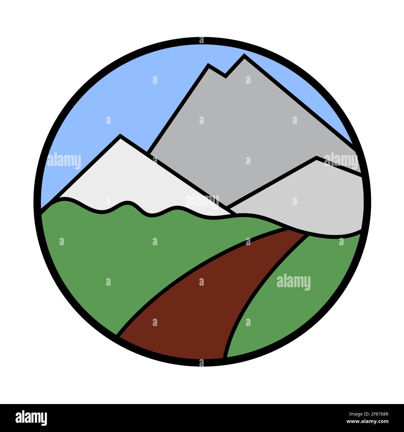 mountains simple drawing