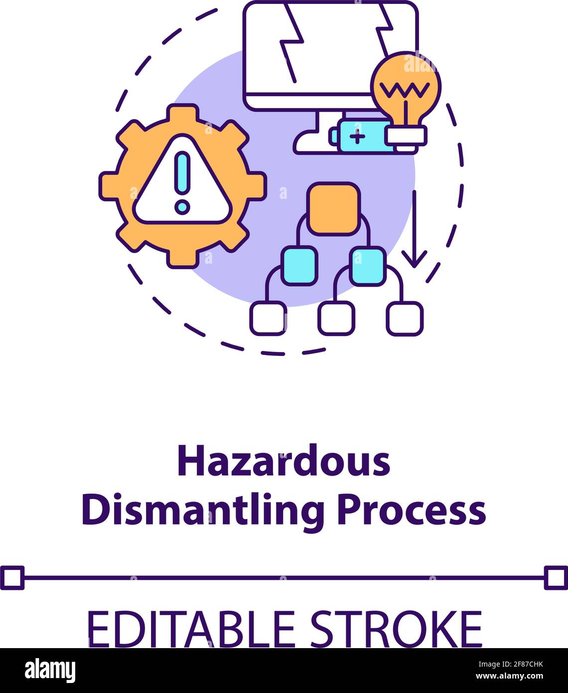 Hazardous dismantling process concept icon Stock Vector Image & Art Alamy