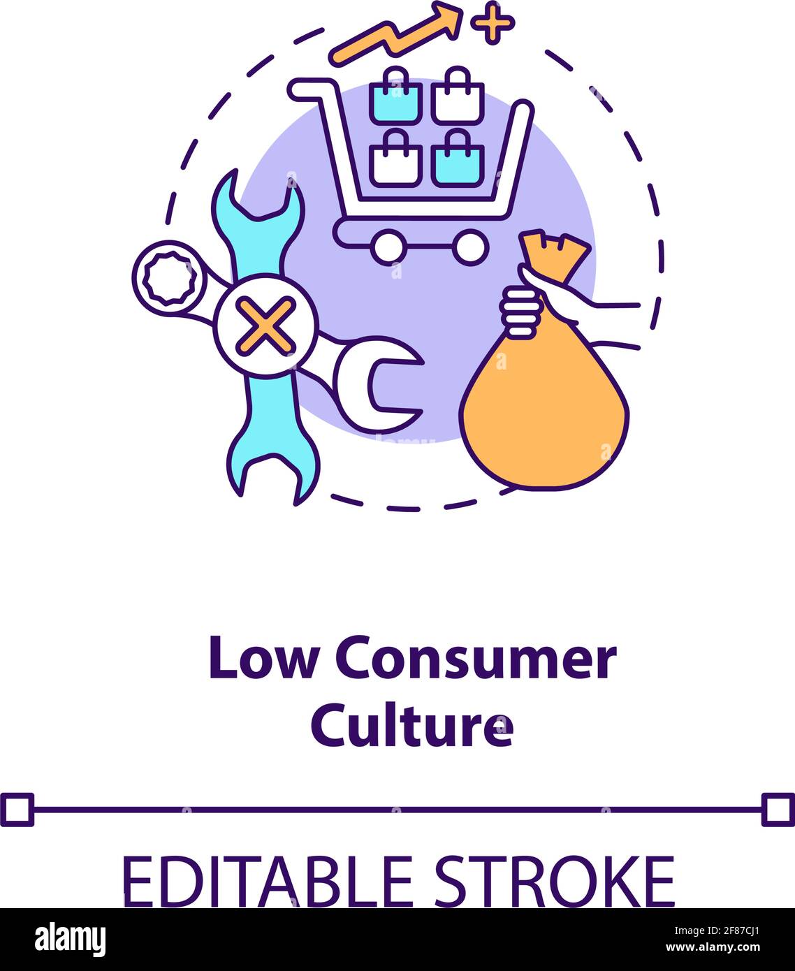 Low consumer culture concept icon Stock Vector Image & Art - Alamy
