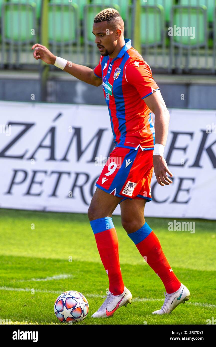 Jean-David Beauguel of Viktoria Plzeň celebrates scoring his sides first  goal. The New Saints v FC Viktoria Plzeň in the UEFA Europa Conference  League Stock Photo - Alamy