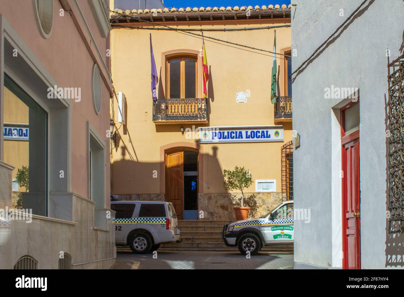 Local Police Station In The Small Spanish Town Of Albox Andalucia Spain Stock Photo Alamy