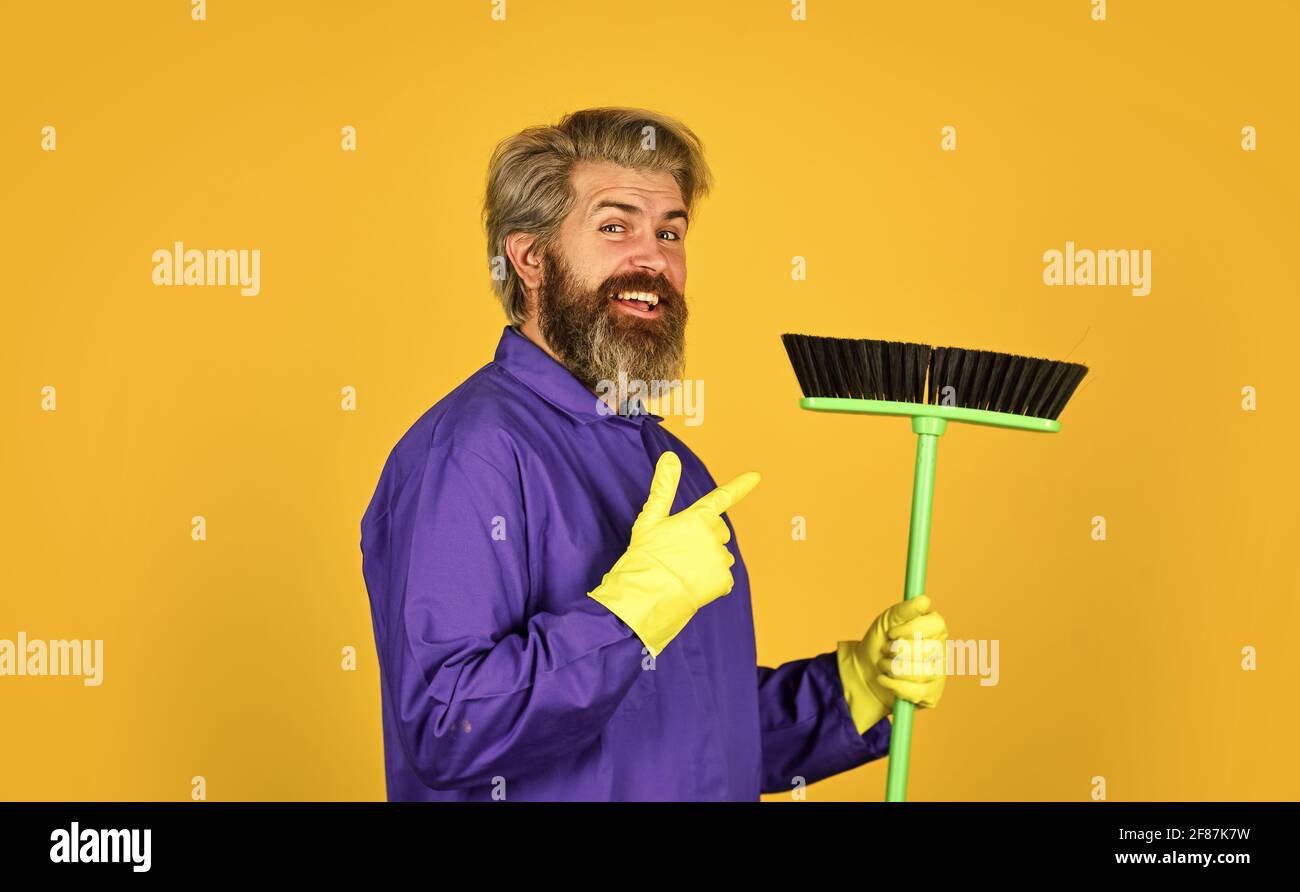 work being hard. Janitor man sweeping. spring cleaning. cleaning