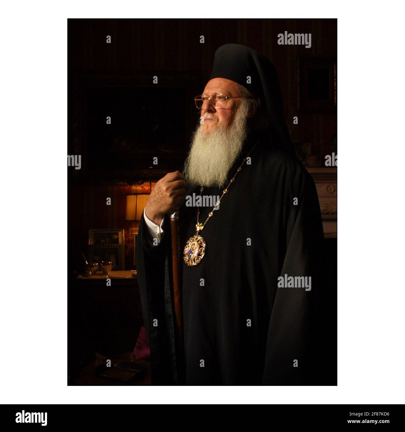 His All Holiness the Ecumenical Patriach ..........Bartholamew 1st..for INEDPENDENT ON SUNDAY Pic David Sandison 12/11/2002 Stock Photo