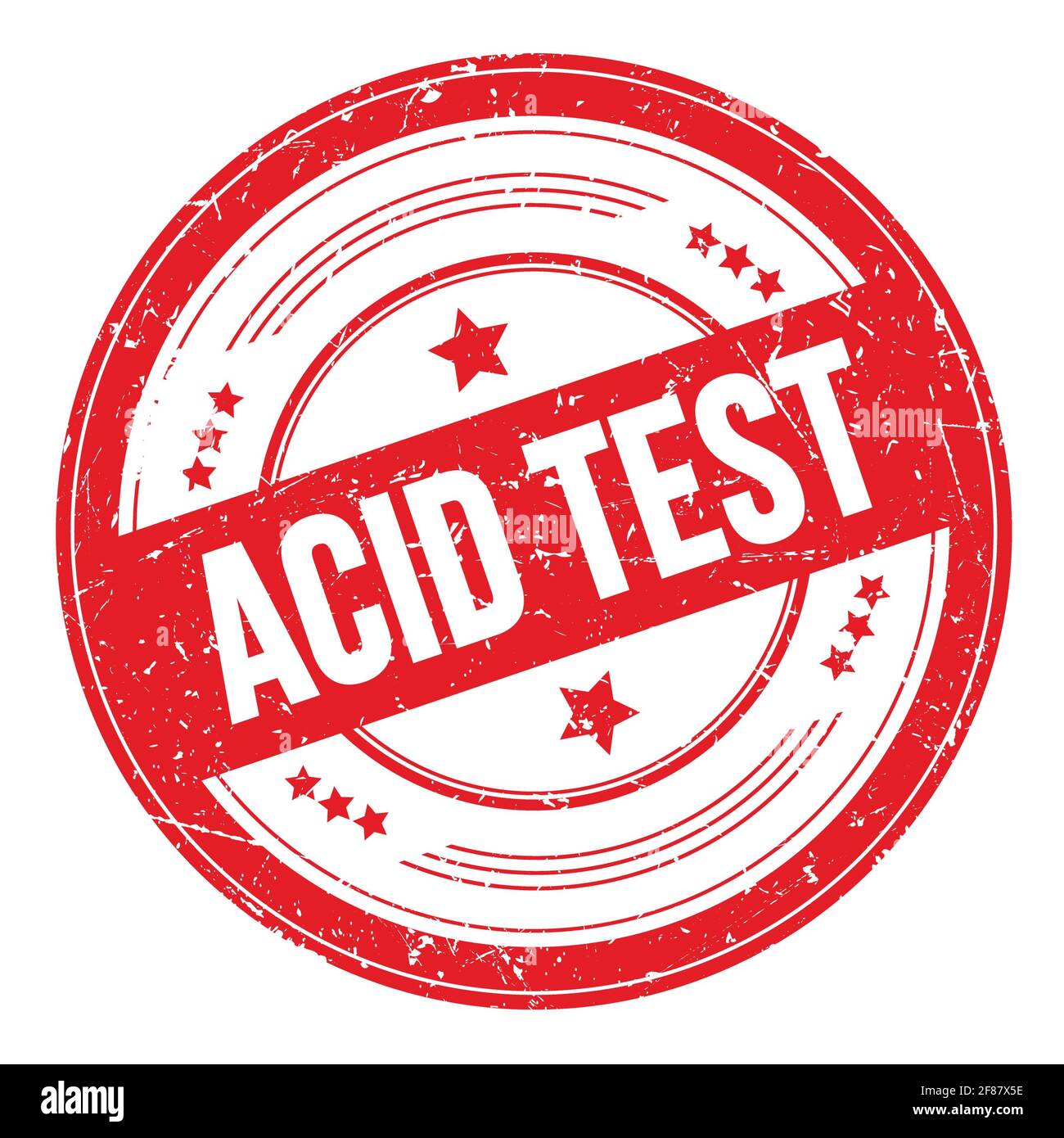 ACID TEST text on red round grungy texture stamp Stock Photo Alamy