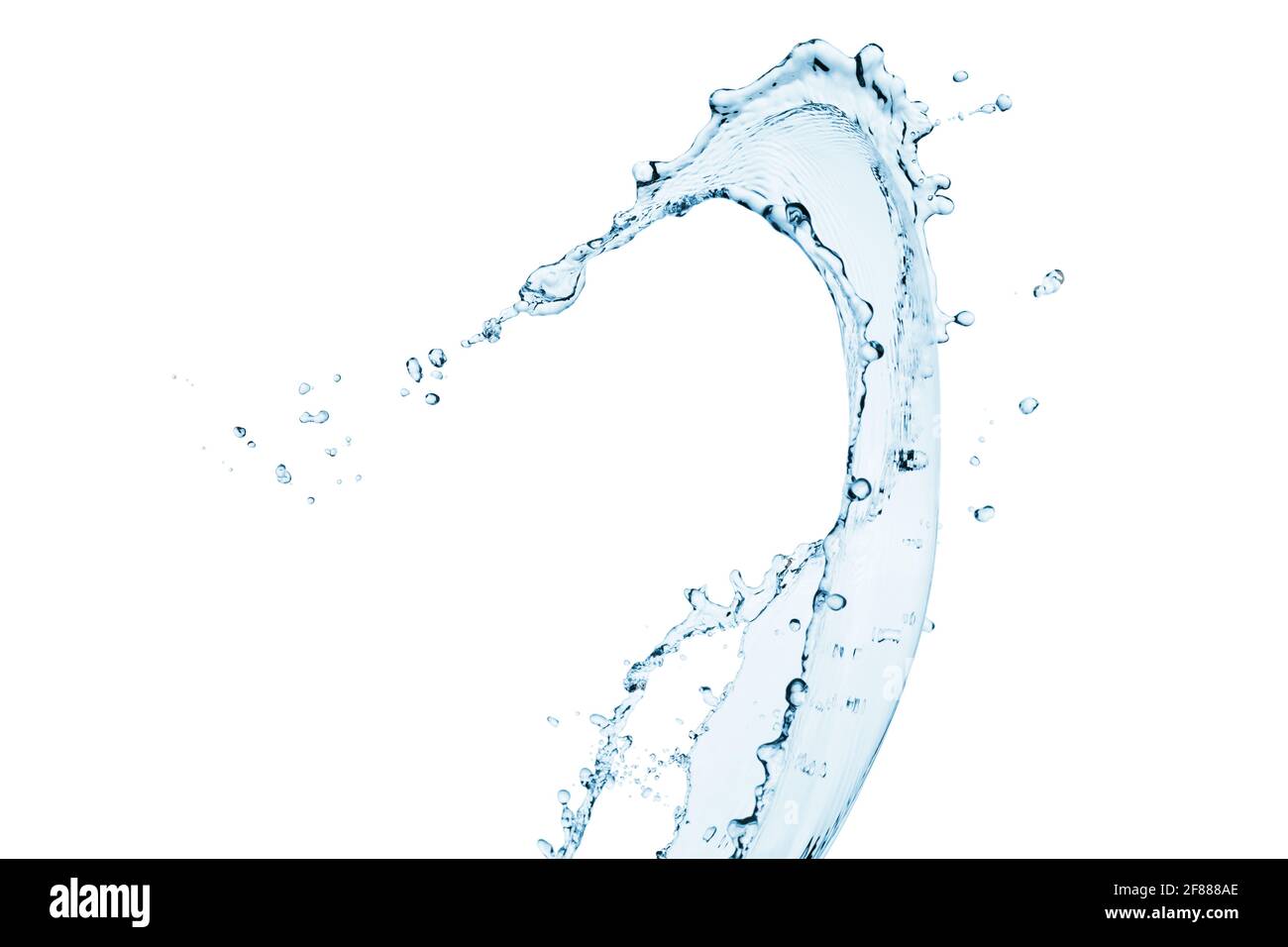 Clear water wave splash with drops. Isolated on a white Stock Photo - Alamy