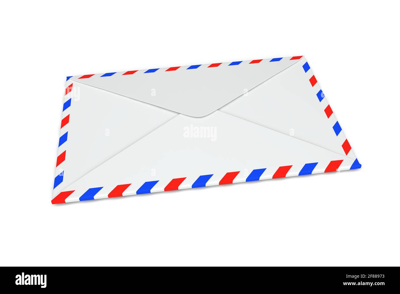 Letter envelope on a white background. 3d image Stock Photo