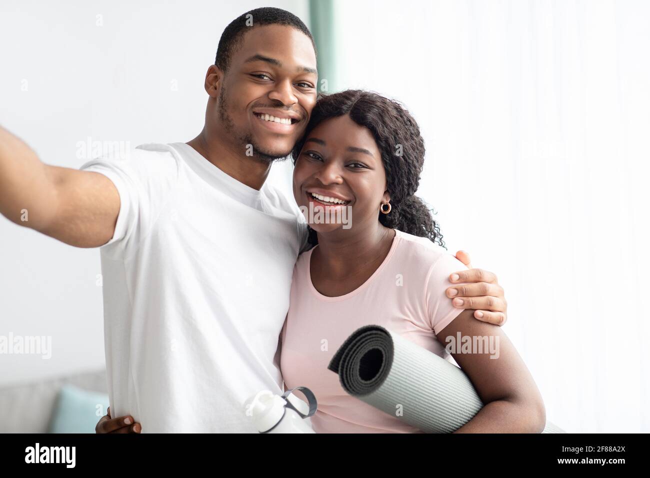 Workout happy black man hi-res stock photography and images - Alamy