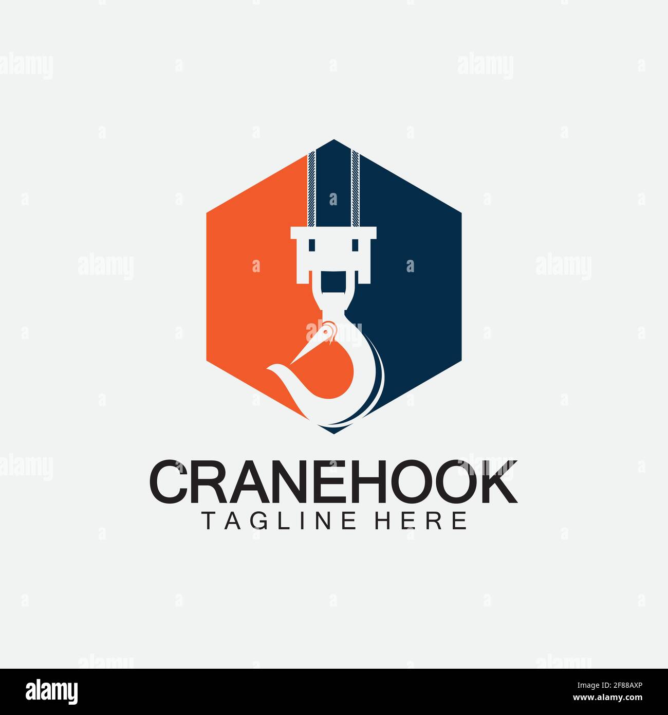 Crane hook logo icon vector illustration design  template Stock Vector