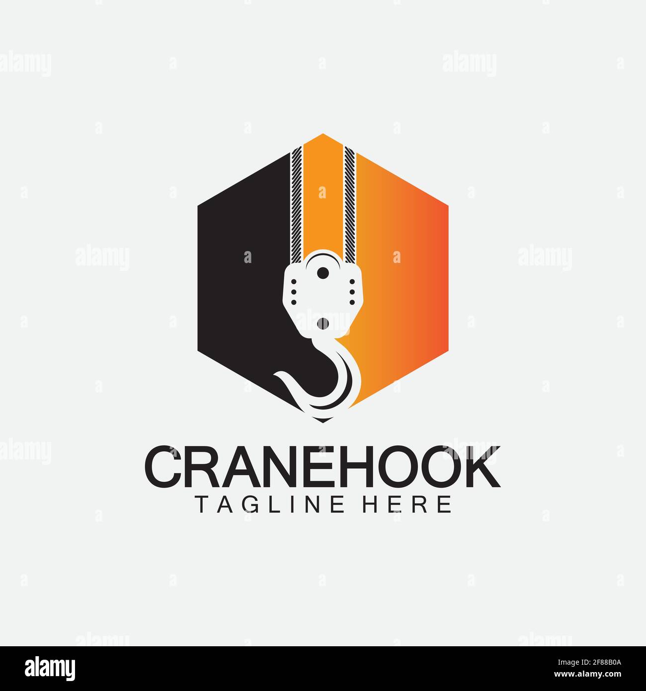 Crane hook logo icon vector illustration design  template Stock Vector