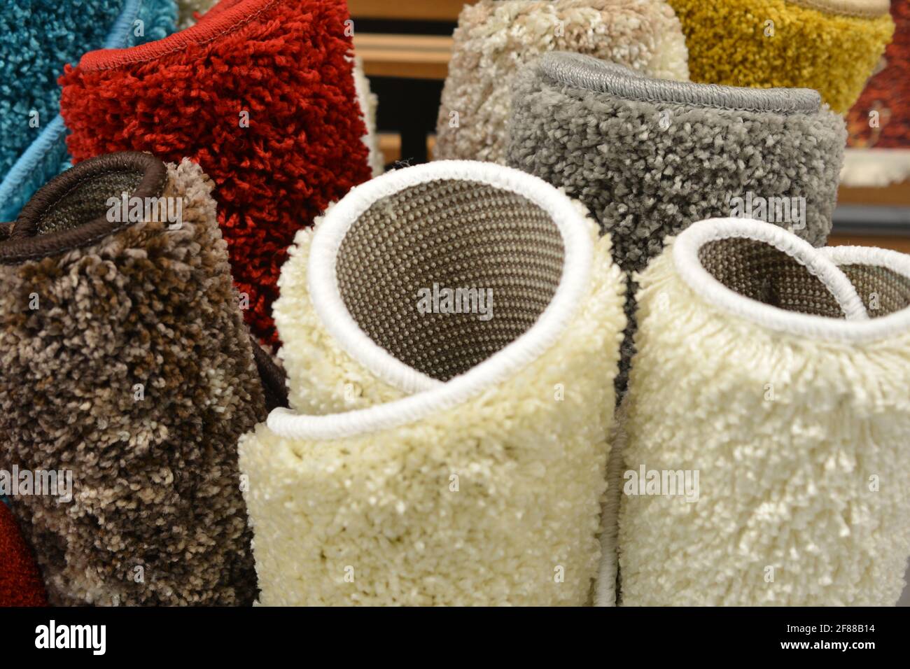 carpets for sale on a market, patterns of a rug image Stock Photo Alamy