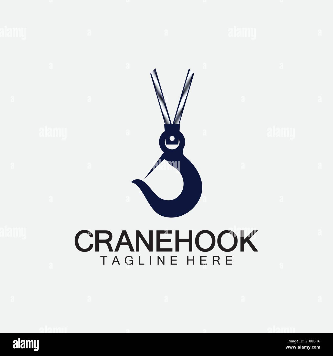 Crane hook logo icon vector illustration design  template Stock Vector