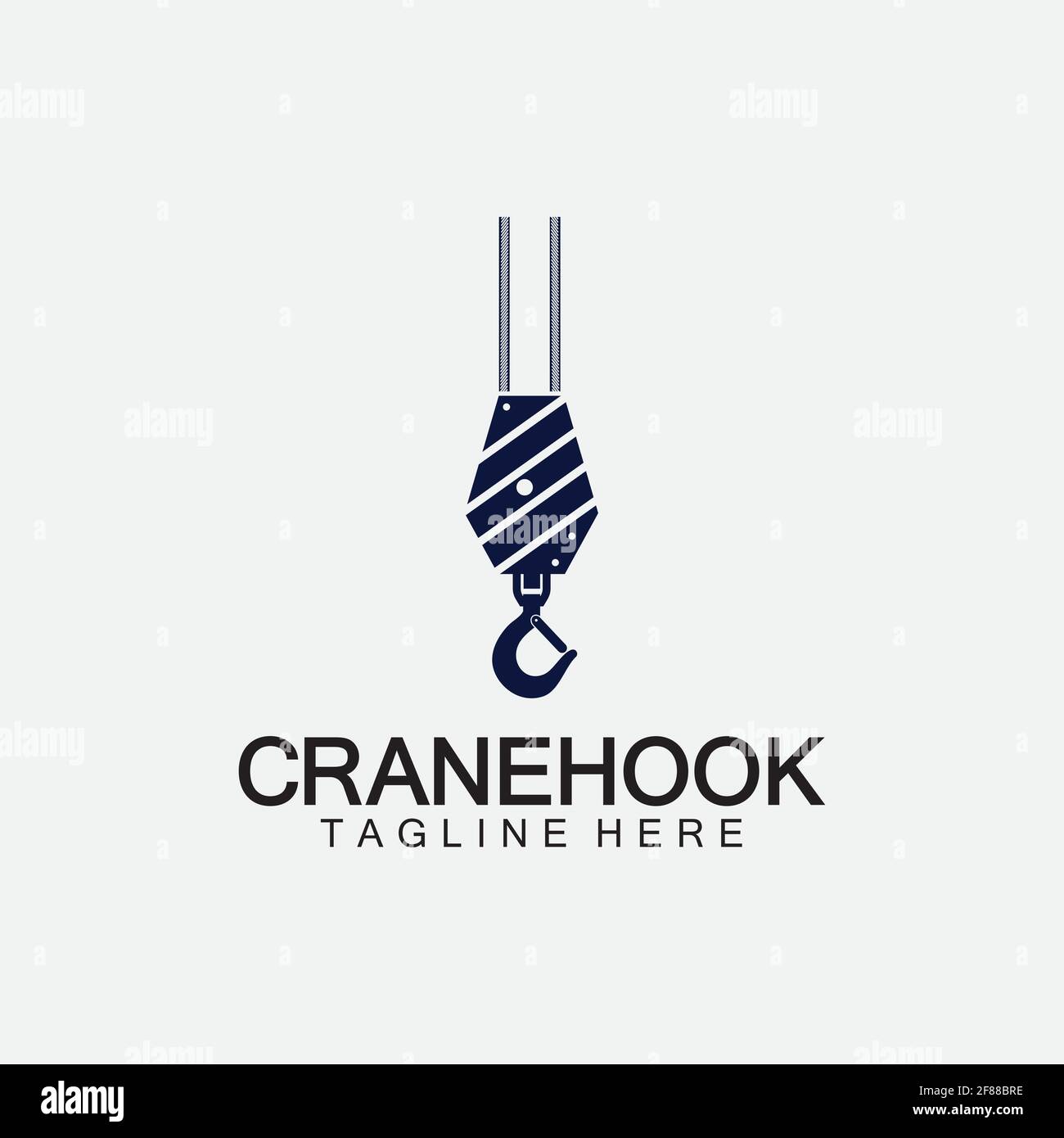 Crane hook logo icon vector illustration design  template Stock Vector