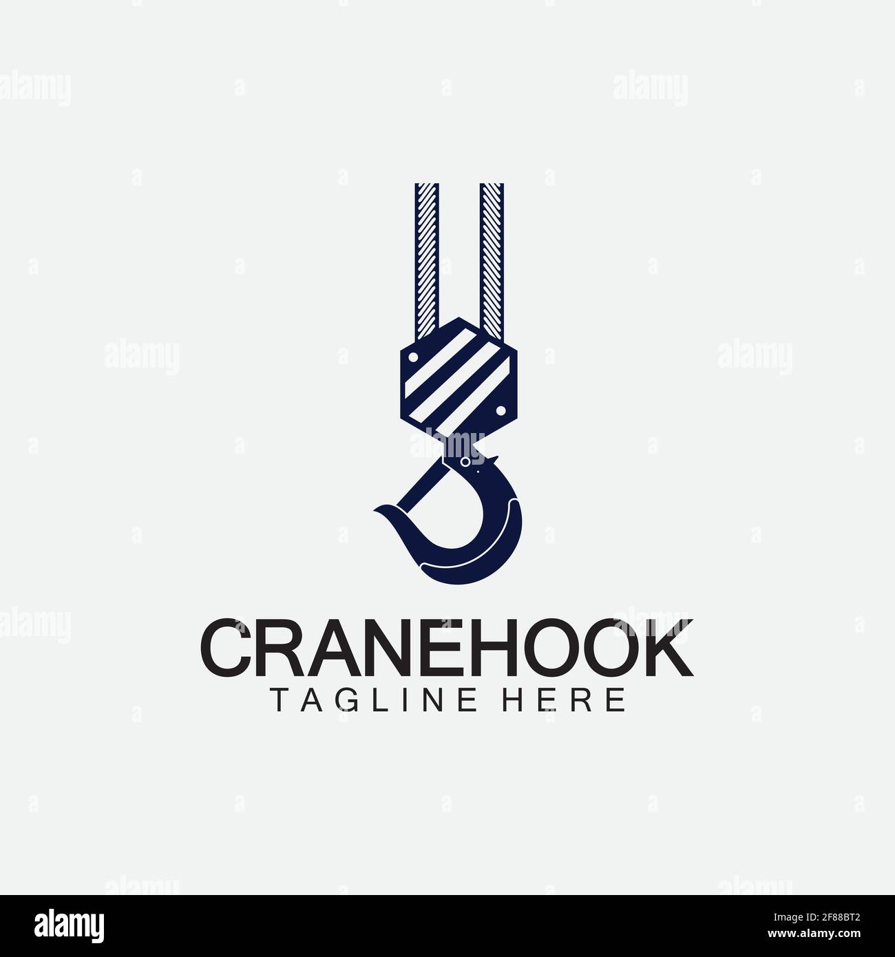 Crane hook logo icon vector illustration design  template Stock Vector