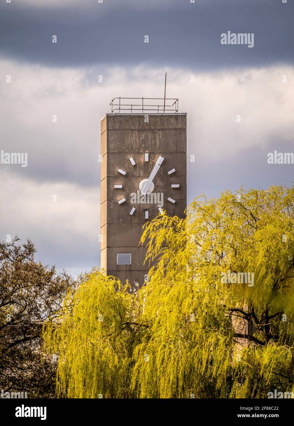 Clock tower at York University Stock Photo Alamy