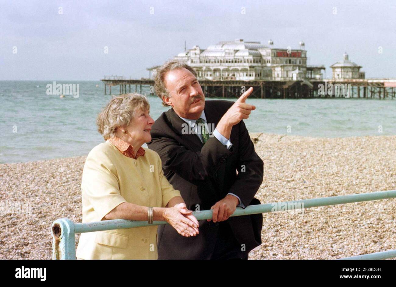 File photo dated 26/09/96 of Baroness Shirley Williams with Lord Richard Holme, Chairman of the Liberal Democrats General Election Team on the sea front at Brighton. The former cabinet minister and Liberal Democrat peer, Baroness Williams of Crosby, has died aged 90, the Liberal Democrats have said. Issue date: Monday April 12, 2021. Stock Photo