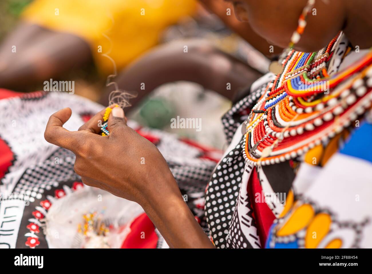 Elegant Maasai Beaded Colorful Bracelet, Handmade by Naruki Crafts | Discovered Red