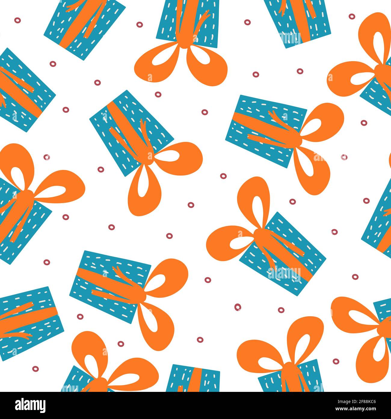 Seamless pattern with gift box.Perfect for wrapping paper and fabric ...