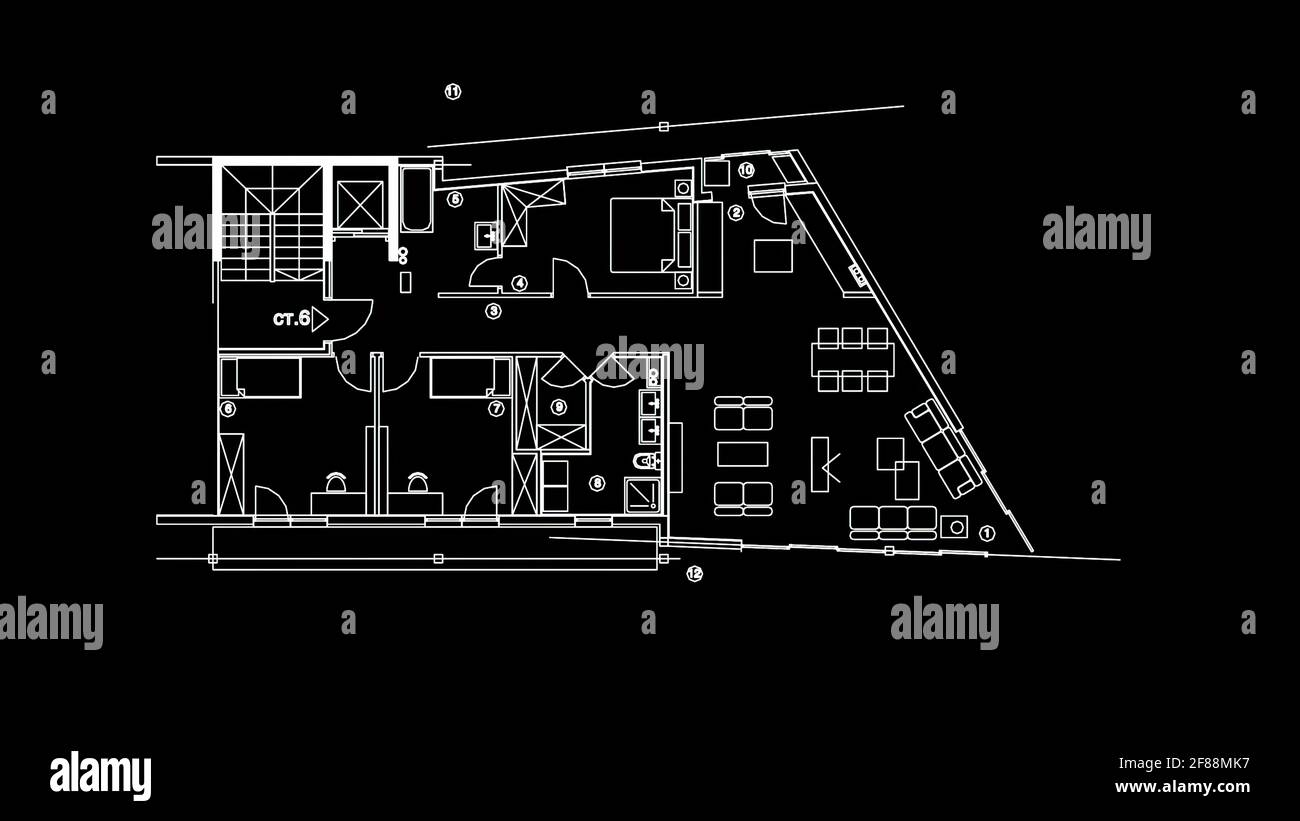 abstract architecture background blueprint house plan and wire frame