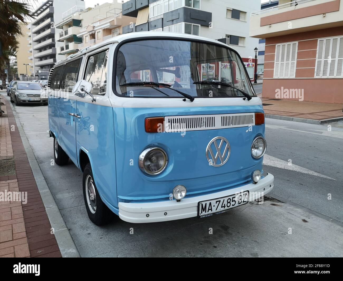 Classic Volkswagen Van, Malaga, Spain Stock Photo - Alamy