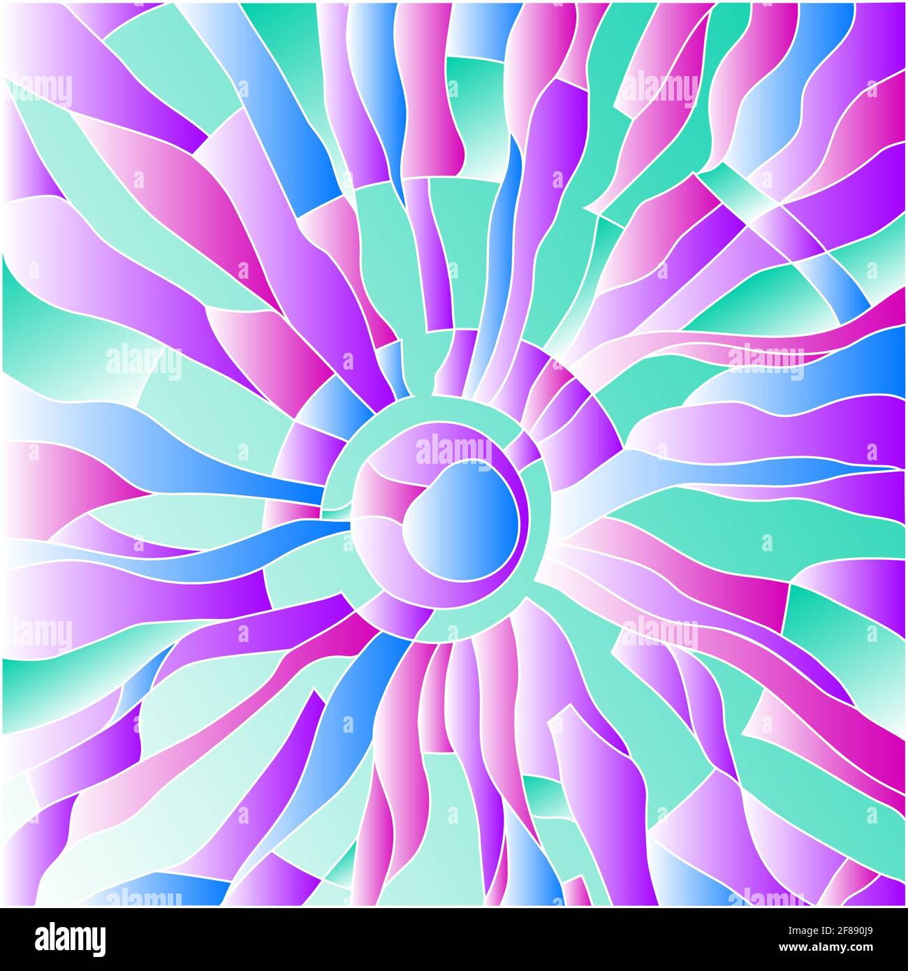 Mosaic design elements in different shapes. Easily repainted. Vector Stock Vector