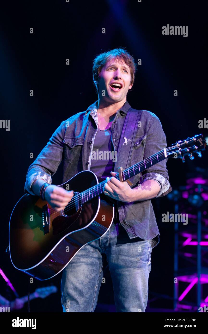 James Blunt live on stage at Birmingham's LG Arena for BRMB Live Stock Photo