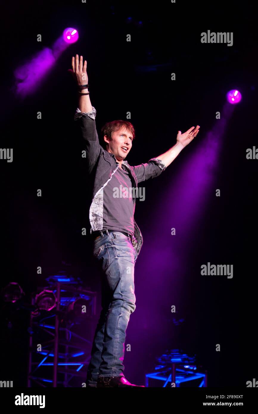 James Blunt live on stage at Birmingham's LG Arena for BRMB Live Stock Photo