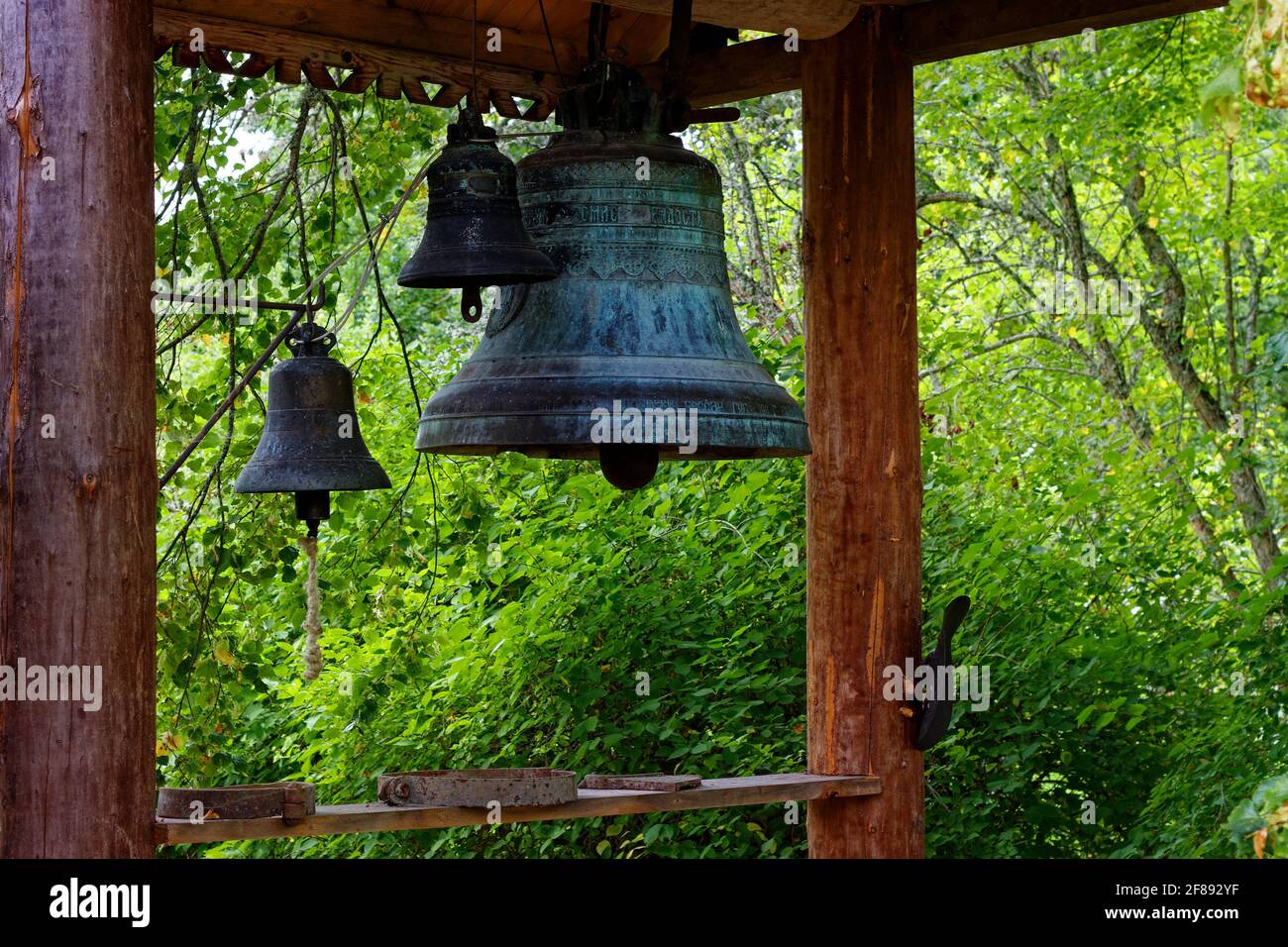 Small Belfry In The Courtyard Of A Village House In The Countryside In 