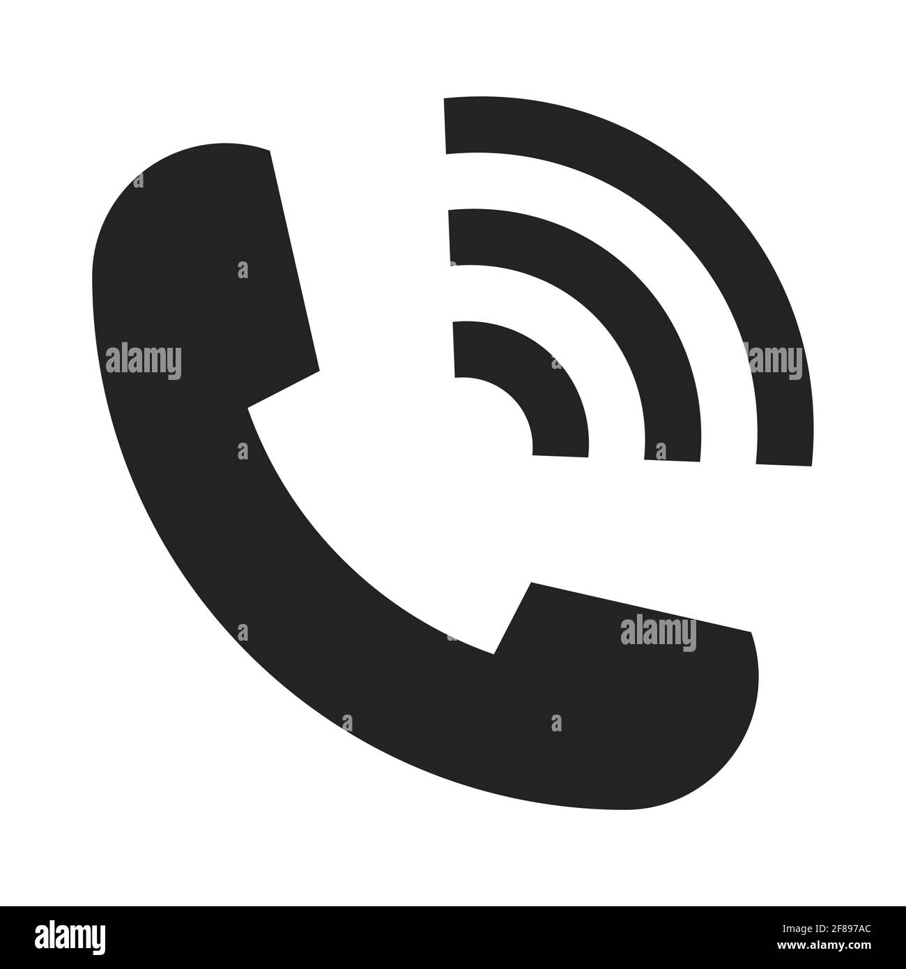 Flat icon ringing phone isolated on white background. Vector ...