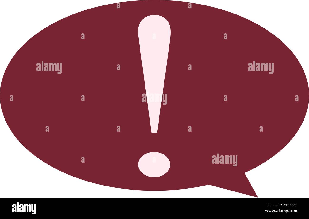 The exclamation business mark icon in bubble Stock Vector