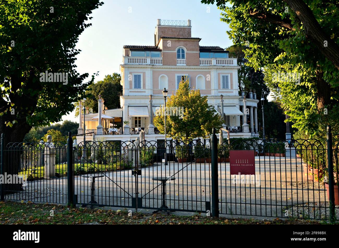 Scenic view of the Neoclassical style Casina Valadier, an elegant