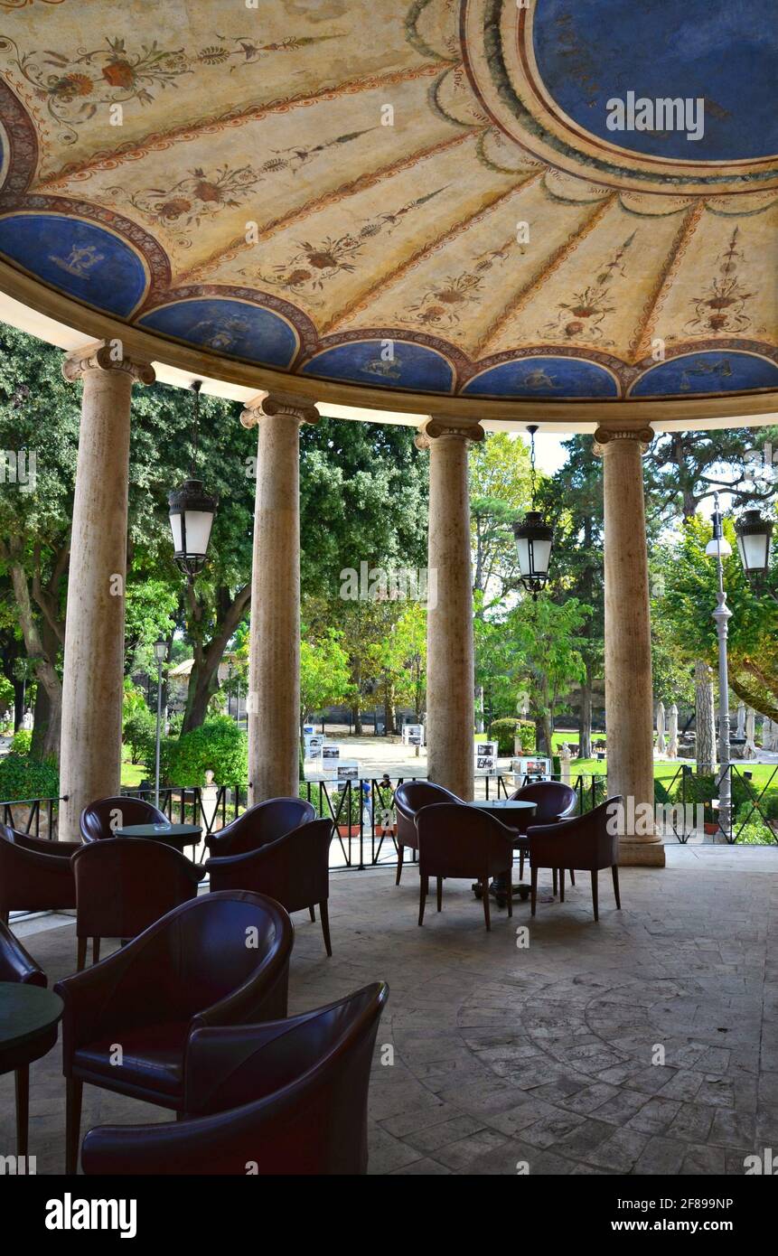 Terrace view of the Neoclassical style Casina Valadier, an elegant
