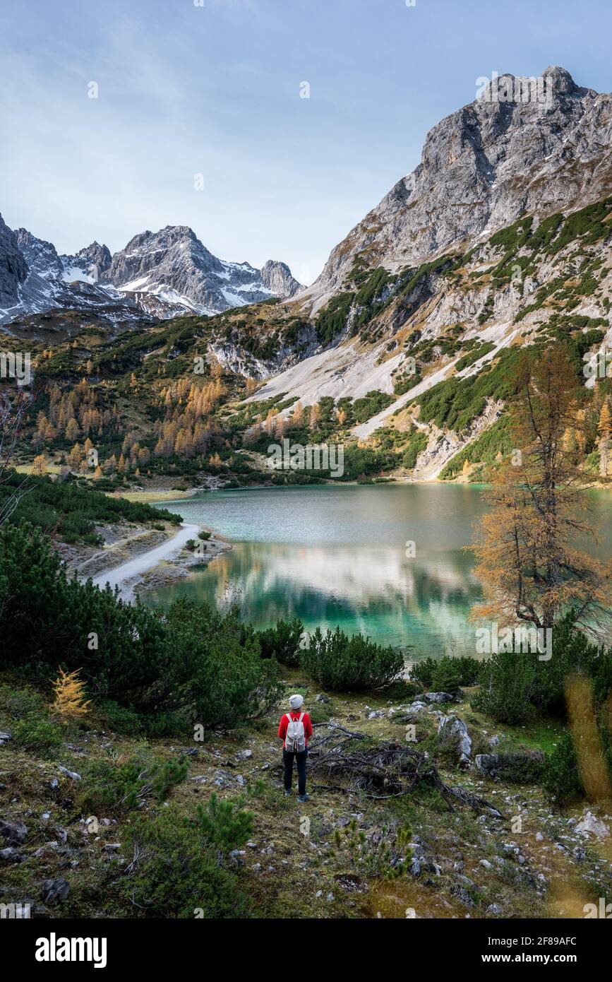 Lake in the Austrian Alps Stock Photo - Alamy