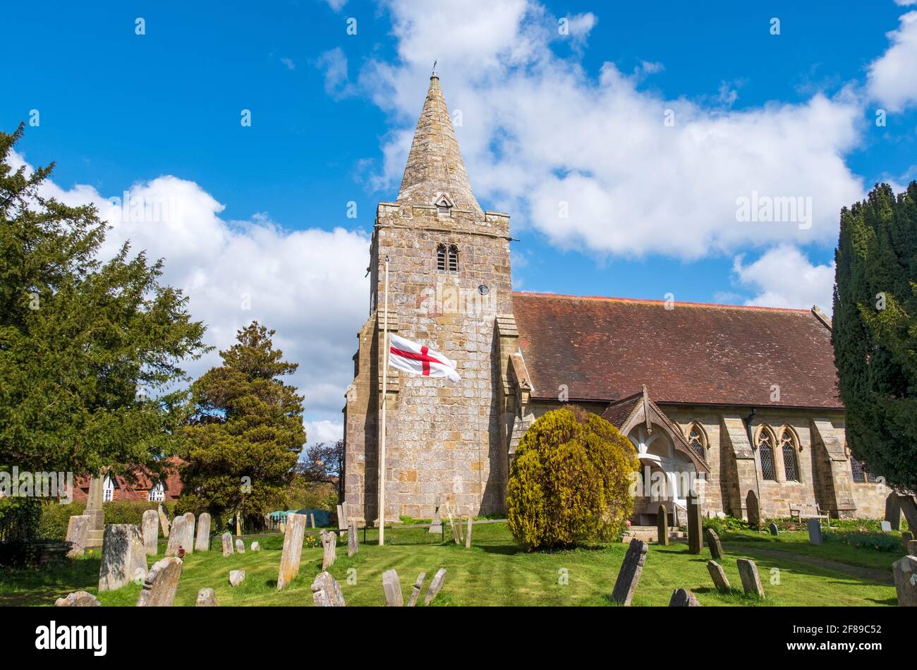 St Giles Church, Dallington, East Sussex, UK Stock Photo